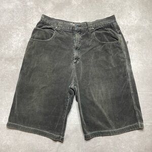 Vintage Results Corduroy Shorts Mens 38 Y2K Baggy Skater JNCO Distressed